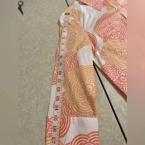 Express Design Studio Orange‎ Floral 100% Cotton Button Down Size S - Picture 7 of 8